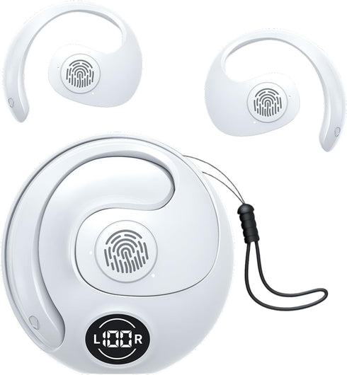 Out of Ear Open Earbuds Earless Headphones Bluetooth Outside Ear for Ows Open Owls Hanging Earphones 5.4 Bluetooth Open Ear Hanging Headset Temple...
