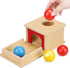 TOY Life Object Permanence Box with Tray and 3 Balls Montesorri Toys 6-12 Months Ball Drop Toy Box Wooden Baby Montessori Toys for Babies 6 to 12 ...