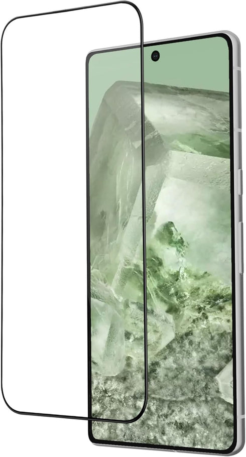 FLOLAB NanoArmour 3 for Google Pixel 8 Screen Protector - 2 Pack, Ultra Clear 3D Tempered Glass, Edge-to-Edge Coverage, Anti-Static, Durable, Smoo...