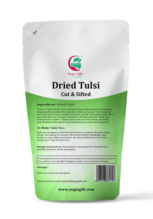 Dried Tulsi | Holy Basil Leaf Tea 4 oz | Relaxing and Calming Tea | 100% Natural | by Yogi's Gift®...