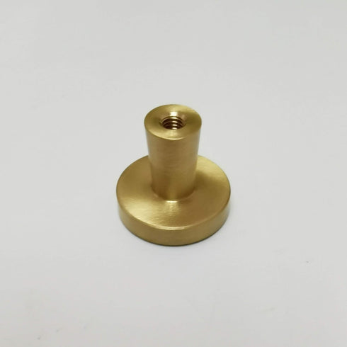 6X Dia.22mm(0.87") Solid Brass Drawer Knob Round Golden Kitchen Cabinet Pull Decorative Hardware Small Dresser Handle...