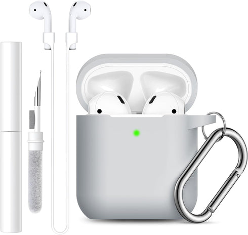 Lerobo for Airpod Case Cover, with Cleaner Kit and Magnetic Airpod Strap Anti-Lost Cord Sports Lanyard,Soft Slicone Cover Compatible with Apple Ai...