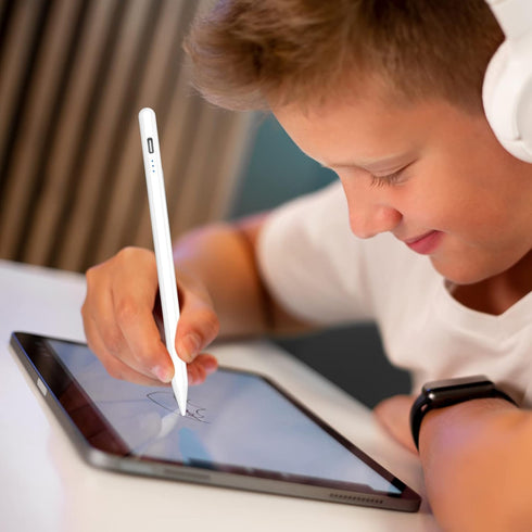 Stylus Pen for Android Stylus Pencil for iPhone/Samsung, iOS/Android Most Tablets, Rechargeable Digital Stylus Pencils for Writing Drawing White...
