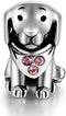 GW 925 Sterling Silver Puppy Dog Animal Charms Bead Fit European Bracelets for Dog Lover (Pink-Puppy-212)...