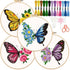 ORIGACH 4 Pack Flowers and Butterfly Embroidery Kits for Beginners, DIY Starter Hand Embroidery Kit with Floral and Butterfly Patterns and Instruc...