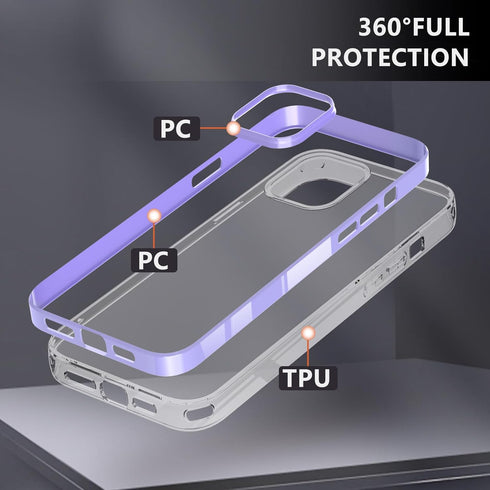 for iPhone XR Case,Clear Anti-Scratch Reinforced Corner Protective Phone Case,Hard PC+Soft TPU Shell 3in1 Slim Flexible Protective Shockproof Phon...