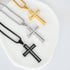 Cross Pendant for Car Rear View Mirror Decor Hanging Ornament Stainless Steel Lord's Prayer Cross Necklace Men Boys Christian Gift, Gold...