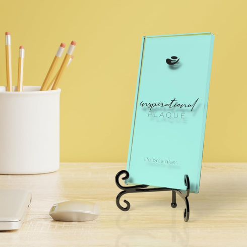 The Prayer of St. Francis Inspirational Glass Plaque. Beloved Prayer Provides Encouragement For All. Includes Folding Easel. By Lifeforce Glass. S...