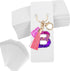 120 Set Keychain Display Card with Self-Sealing Bags, Keychain Packaging Keyring Jewelry Holder Display (White 5.9X2inch)...