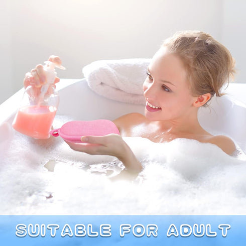 4 Pieces Baby Bath Sponge Cotton Baby Sponge Soft and Absorbent Sponge for Kids Babies Men Women (Red, Purple, Green, Blue)...