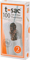 T-Sac Tea Filter Bags, Disposable Tea Infuser, Number 2-Size, 2 to 4-Cup Capacity, Set of 100...