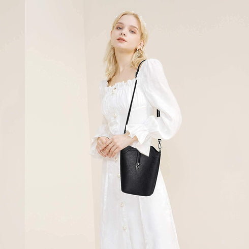 seOSTO Small Bucket Bag, Cell Phone Purse,Leather Purses For Women,Gift for Teenage Girls...