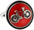 Bike Bicycle Cycling Cyclists Red Pair Cufflinks in a Presentation Gift Box & Polishing Cloth...