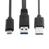 xiwai Type-C USB-C to USB 3.0 Male & USB 2.0 Dual Power Data Y Cable for Laptop & Hard Disk...