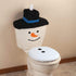 Depointer Decorative Holiday Snowman Toilet Cover Set, One Size Fits All, White...