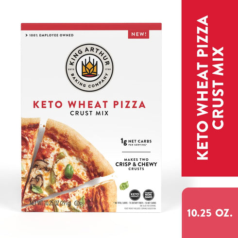 King Arthur Baking Keto Pizza Crust Mix, 1g Net Carbs Per Serving, Low Carb & Keto Friendly, 10.25 oz...