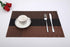 SHACOS Placemats Set of 4 Woven Vinyl Table Mats Place Mats for Dining Table Heat Resistant Wipe Clean (4, Ombre Coffee Black)...