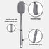 Carrotez Silicone Spoon Spatula, 9.4 inch Heat Resistant Cooking Spoon, Spoonula, Non Stick Spatula for Stir Fry, Cooking, Baking - Modern Grey...
