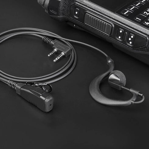 Two Way Radio Earpiece with PTT Compatible with Kenwood 2.5mm+3.5mm 2-Pin Walkie Talkie Headsets Single Wire Mic Headphone...