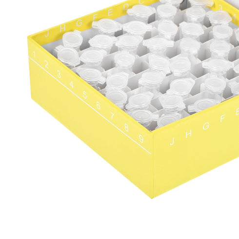 uxcell Centrifuge Tube Freezer Storage Box 81 Places Waterproof Cardboard Cryogenic Holder Rack for 1.8/2ml Microcentrifuge Tubes Vials Samples, 4...