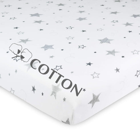 American Baby Company 100% Natural Cotton Fitted Mini Crib Sheet 38" x 24" - Soft & Breathable Small Nesting Portable Crib Sheet, Fits Pack N Play...