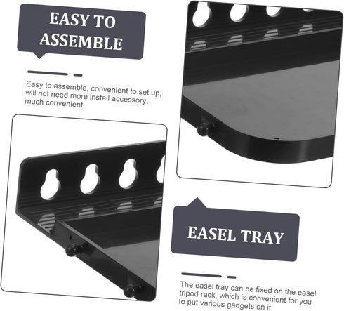 STOBOK Brush Drawing Tool Storage Easel Storage Tray Tripod Pallet Board Easel Detachable Paints Tray Trays for Easel Replace Accessories Pigment ...