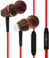 Symphonized XTC 2.0 Earbuds with Mic, Premium Genuine Wood Stereo Earphones, Hand-Made in-Ear Noise-isolating Headphones with Tangle-Free Innovati...