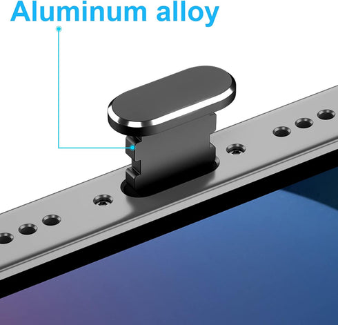 Iphone Dust Plug Compatible with iPhone and AirPods, Lightning Port Plug Protector Charging Port Anti Dust Cover includes Speaker Cover (Black)...