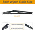 2 Pack Rear Wiper Blades for Jeep Cherokee 2014-2022, Hyundai Santa Fe 2007-2012, Mazda CX-5 2013-2022, Mitsubishi Outlander 2003-2006, Lexus RX33...