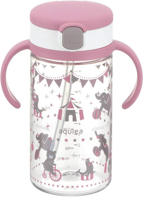 Richell Aqulea Outing Straw Mug 320ml Pink...