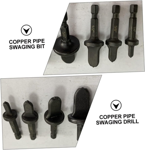5pcs Copper Expander Black Hose Piping Kit Specialty Tools Air Conditioner Copper Tube Expander Swaging Tool Copper Expander Tool Manual Flaring T...