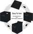 Black Foldable Storage Cubes Bins , Fabric Storage Box Cubes Organizer Baskets with Dual Handles for Home Organizer (Black)...