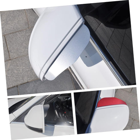 2Pcs Red Aluminum Alloy Side Mirror Rain Shield Flexible Rearview Mirror Visor Guard Protects From Rain Snow Sunlight for Cars Suvs Trucks...