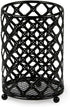 Home Basics Beautiful Heavy Duty Steel Lattice Cutlery Holder, Utensil Organizer, Rust-resistant, Free Standing, Black, 5" x 5" x 7"...