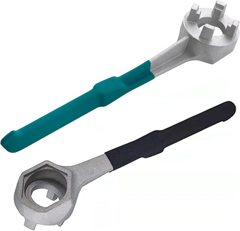 Bung Wrench, Aluminum Drum Wrench Barrel Wrench Drum Opener Tool for Opening 10 15 20 30 50 55 Gallon Drum, Fits 2 inch and 3/4 inch Bung Caps...
