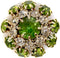 10 pcs Fancy Green Mix Color Rhinestones Sewing Metal Shank Buttons for Coats -22mm -8/9"...