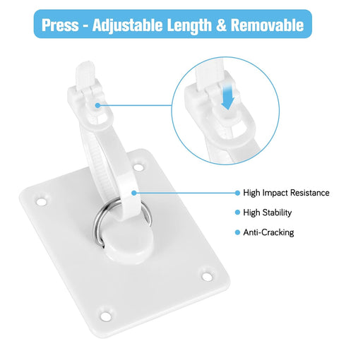 Retractable Baby Gates Floor Adhesive Hooks No Drilling (2-Pack) Prevent Babies and Pets from Going Under The Gate, Mesh Dog Gate Ground Anchor Ho...