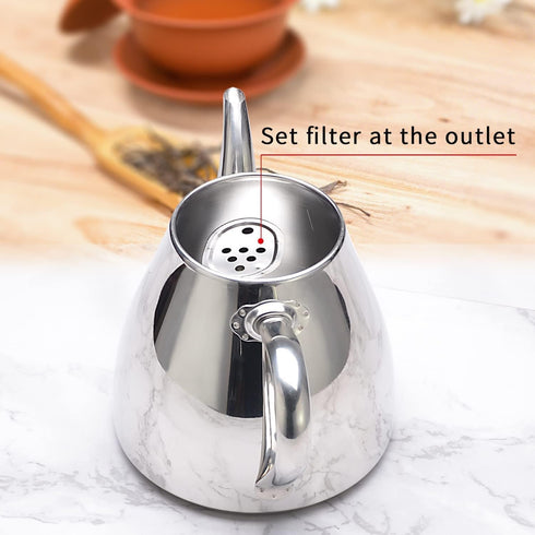SANQIAHOME Stainless Steel Teapot Coffee Servers 1200ml...