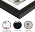 A4 Frame Black - Display 6x8 Picture Frame With Mat or 8.27x11.69 Inch Without Mat Poster Frame, Certificate Document Frame, for Wall Art...