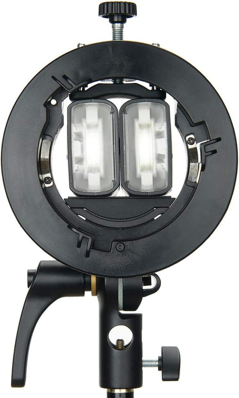 Godox S2 Speedlite Bracket for Bowens Mount, S-Type Holder Updated Version for Godox AD200Pro AD200 V1 V860II V860III V850II TT685II TT600 TT520II...