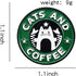 Handmade Cats and Coffee Enamel Pin Brooch Badge - Lapel Pin - Deluxe Gift Decoration...