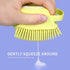 Dropshipping Soft Safe Silicone Pet Bathroom Massage Cleaning Grooming Tools Dog Cat Bath Brush with Shampoo Box (Yellow), Small...