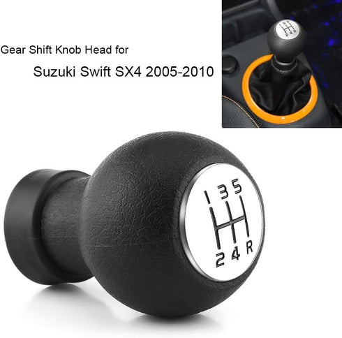 Gear Shift Knob, 5 Speed Car Gear Shift Shifter Knob Stick Head for Suzuki Swift SX4 2005-2010...
