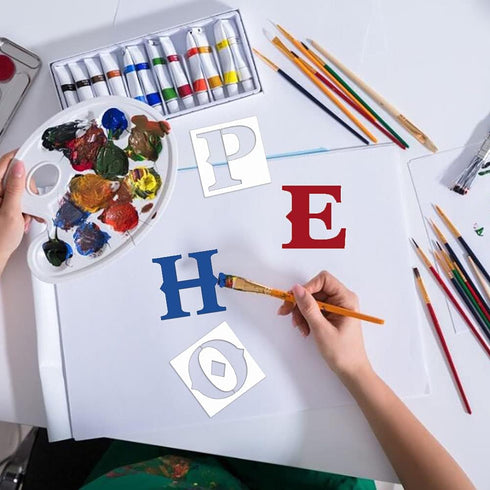 5 Inch Letter Stencils Alphabet Stencils Reusable Stencil Letters Numbers Stencils for Painting on Wood Walls Porch Fabric Art Crafts...