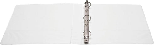 3 Ring Binder, 1 Inch, Round Rings, Hold Up to 175 Sheets with 3 Vinyl Ring Binder Pockets Pencil Pouches with Zip Closure - Value Set (White)...
