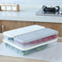 Food Storage Bin Vegetable Organizer with Lid Clear Fridge Crisper Keep Food Fresh BPA Free Kitchen Organizer Bins (Grey-L-SIZE with MAT)...