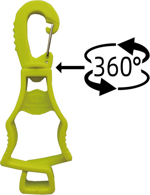 Seibertron Patented Glove Clips, Work Gloves Grabber Holder Clip to Pants, Hunters gear clips and hiking gear, Outdoor Accessories 4 Pieces Fluore...