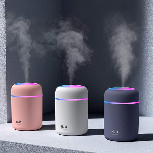 Colorful Cool Mist Mini Humidifier 300ml, USB Personal Desktop Humidifiers for Car Office Home Travel, Auto Shut-Off, 2 Mist Modes, Ultra Quiet.(p...