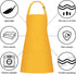 Jubatus 2 Pack Bib Aprons with 2 Pockets Cooking Chef Kitchen Apron for Women Men, Yellow...