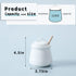 HAOTOP Ceramic Honey pot with Lid and Honey Dipper,Porcelain Honey Jar Easy to Clean and Dishwasher Safe,12oz (White)...